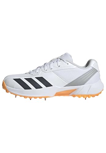 ADIDAS 22Yds Spike Cricket Footwear White/Aurora/Lucid Tangerine