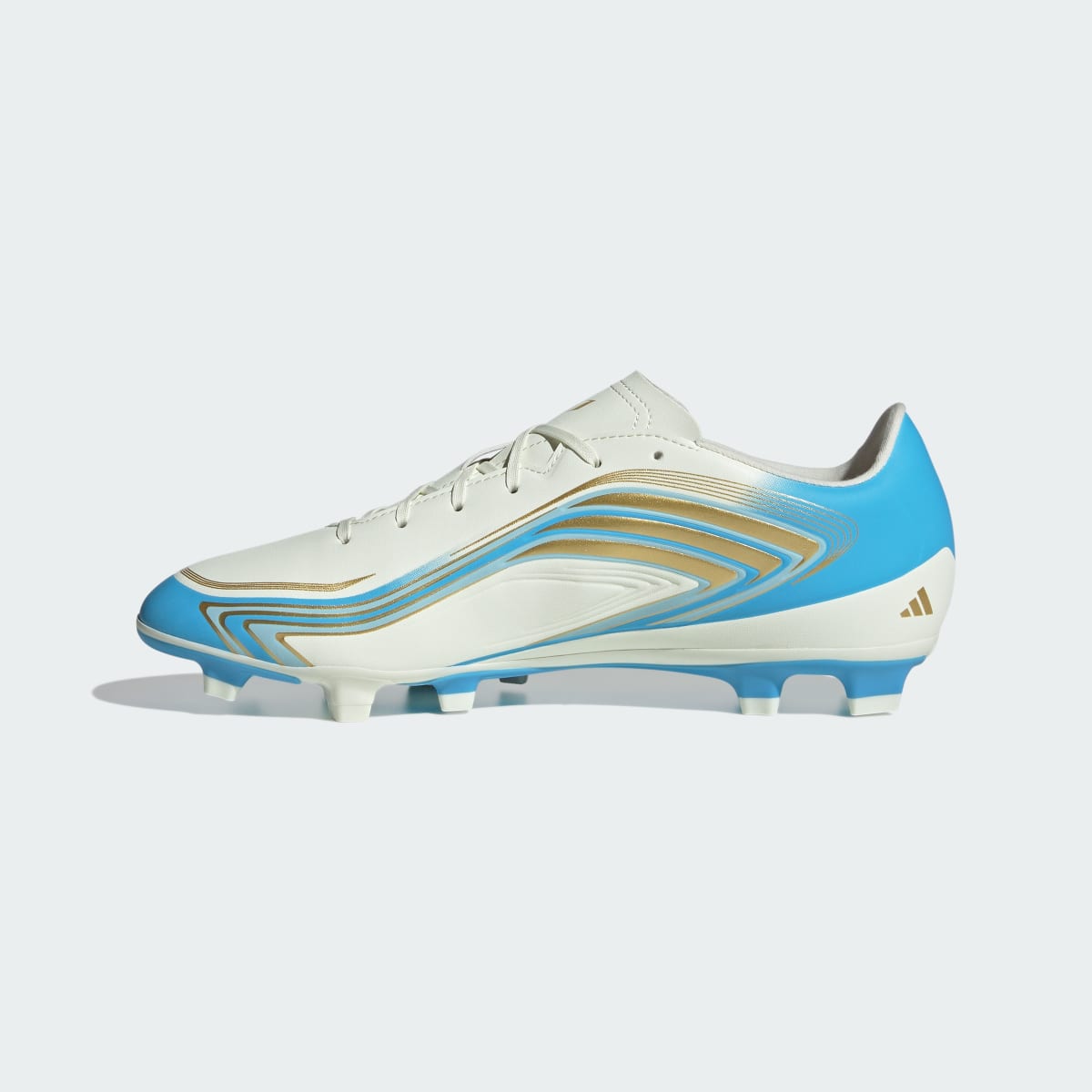 ADIDAS F50 Messi Club Firm Ground / Multi Ground Football Boots Ivory/Semi Blue Burst/Icey Blue