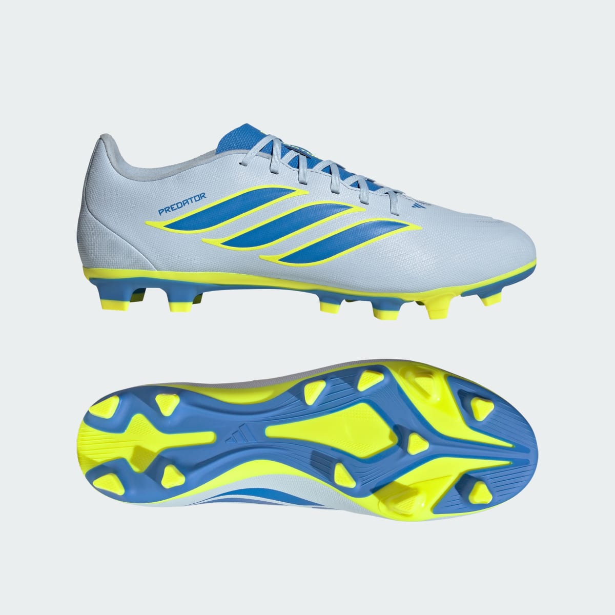 ADIDAS Predator Club Firm Ground/Multi Ground Football Boots Crystal Sky/Ray Blue/Team Solar Yellow 2