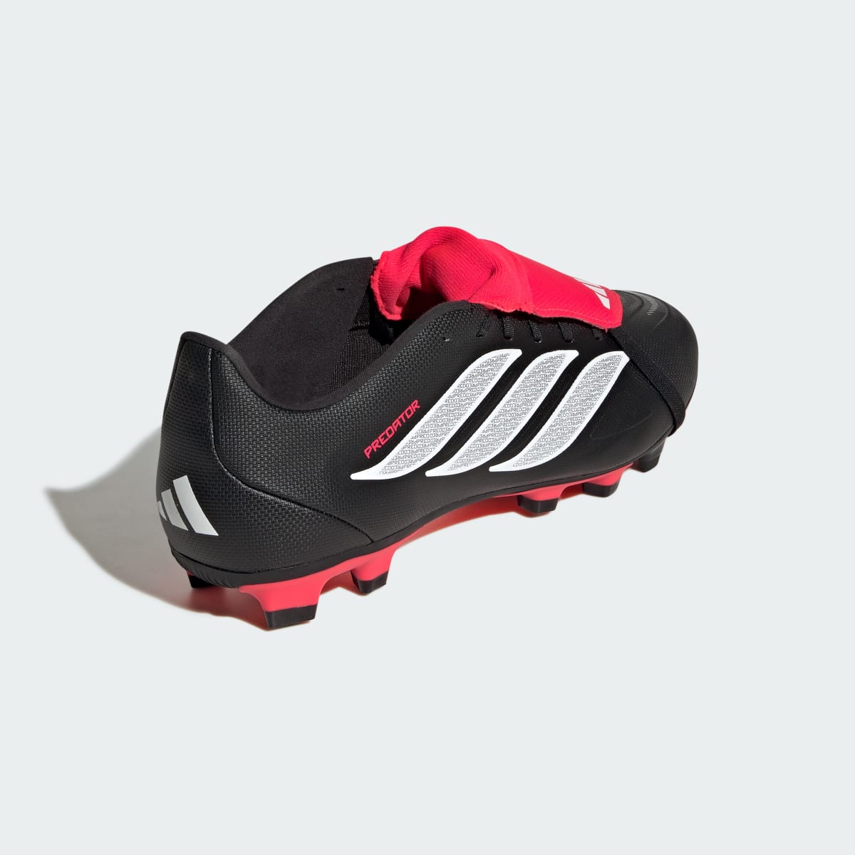 ADIDAS PREDATOR CLUB Fold-Over Tongue Firm Ground/Multi Ground Football Boots Core Black/Cloud White/Lucid Red