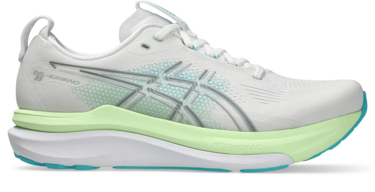 ASICS GEL-KAYANO 33 White/Energy Aqua