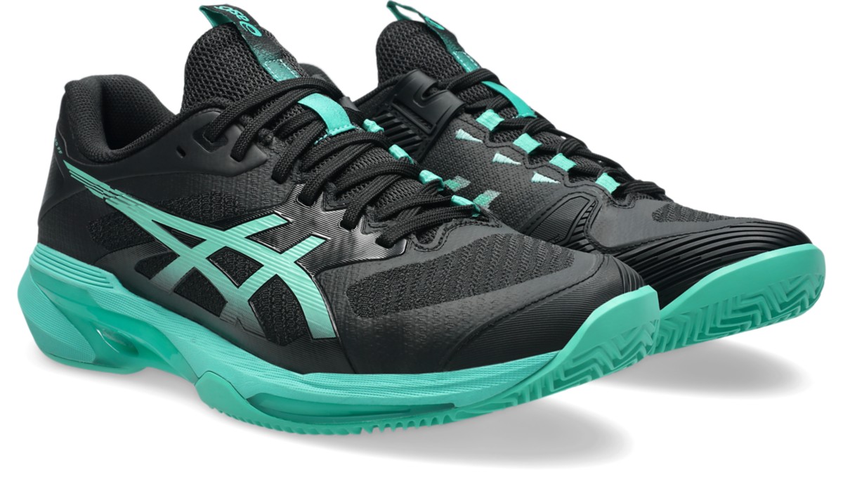 ASICS SOLUTION SPEED FF 4 CLAY Black/Aurora Green